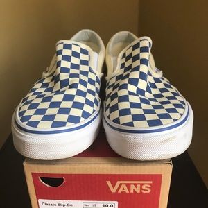Vans Classic Checkerboard Slip-On True Blue/White